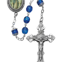 (R015df) 7mm Blue Ol Grace Rosary - Unique Catholic Gifts
