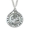 St Stephen Medal Sterling Silver 3/4" - Unique Catholic Gifts