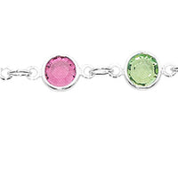 (Br225) 7 1/2" Multi Crystal Bracelet - Unique Catholic Gifts