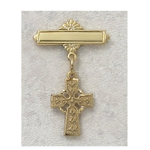 (434j) G/ss Celtic Baby Pin/boxed - Unique Catholic Gifts