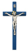 (80-187) 10" Blue Ei-8 Crucifix - Unique Catholic Gifts