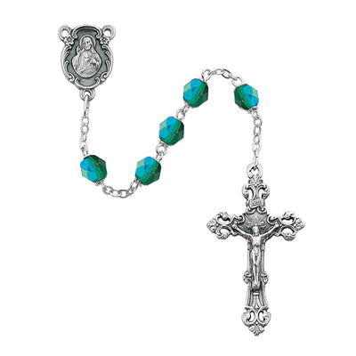 (875-emg) 6mm Ab Emerald/may Rosary - Unique Catholic Gifts