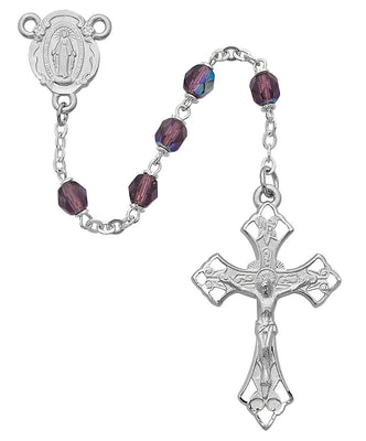 (R273rf) 6mm Amethyst Rosary - Unique Catholic Gifts