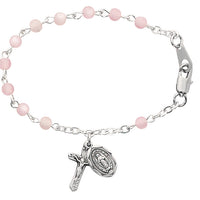 (B25l) 5 1/2" Pink Baby Bracelet - Unique Catholic Gifts