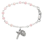 (B25l) 5 1/2" Pink Baby Bracelet - Unique Catholic Gifts
