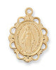 Gold over Sterling Silver Miraculous Medal (3/4") - Unique Catholic Gifts
