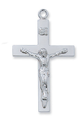(L8080)  Sterling Silver Lords Prayer Crucifix 24