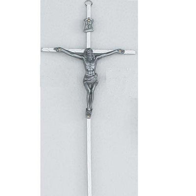 (C510sh-148s) 10 Hammered Silver Crucifix