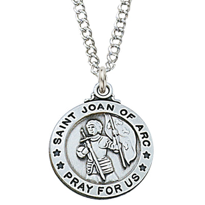 (L600joa) Sterling Silver St. Joan of Arc 20