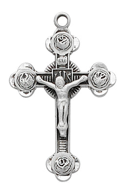 (L8076)  Sterling Silver Crucifix 18