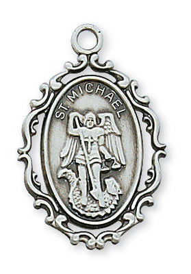 St Michael Sterling Silver Medal 1
