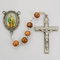 (R207df) Olive Wood St. Paul Rosary - Unique Catholic Gifts
