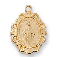 (J588) G/ss Miraculous Medal 16ch&bx" - Unique Catholic Gifts