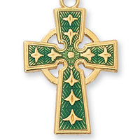 (J8083e) G/ss Celtic Crs 18ch" - Unique Catholic Gifts