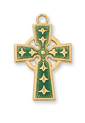 (J8083e) G/ss Celtic Crs 18ch" - Unique Catholic Gifts