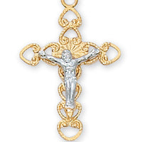 (J6086) G/ss Crucifix 18 Ch&bx" - Unique Catholic Gifts