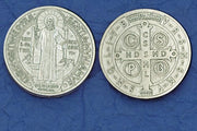 St. Benedict Italian Pocket Token Coin 1 1/8" - Unique Catholic Gifts