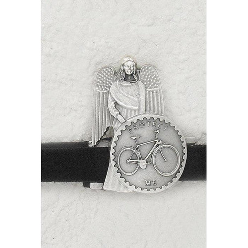 Handle Bar Clip with Bicycle and Guardian Angel - Unique Catholic Gifts