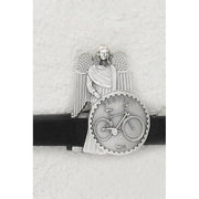 Handle Bar Clip with Bicycle and Guardian Angel - Unique Catholic Gifts