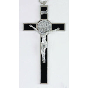 Black St. Benedict Wall Crucifix 8" - Unique Catholic Gifts