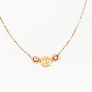 Blessings and Joy Necklace (Rose Gold & Gold) - Unique Catholic Gifts