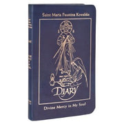 Diary of Saint Maria Faustina Kowalska, Deluxe (Blue Leather) - Unique Catholic Gifts