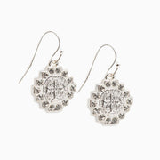 Brilliance Crystal Drop Earrings Silver - Unique Catholic Gifts