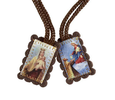 Small Brown Wool Scapular - Unique Catholic Gifts