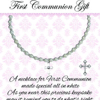 Sterling Silver First Communion Cross Necklace - Unique Catholic Gifts