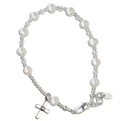 Sterling Silver First Communion Rosary Bracelet - Unique Catholic Gifts