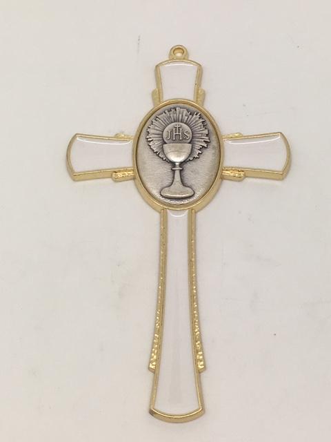 Gold Holy First Communion Chalice Cross - Unique Catholic Gifts