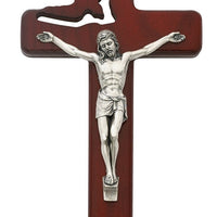 Cherry Holy Spirit Crucifix (8") - Unique Catholic Gifts