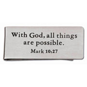 Catholic Money Clip "All Things are Possible" (Mark 10:27) - Unique Catholic Gifts