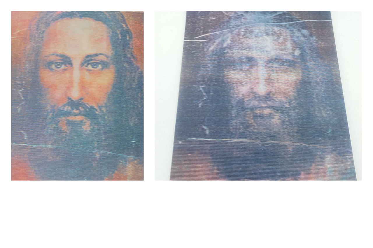 Wallet Size Shroud of Turin Holographic 3D Holy Card 3 1/2" x 2" - Unique Catholic Gifts