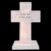 "For This Child We Prayed" Cross Night Light 7" - Unique Catholic Gifts