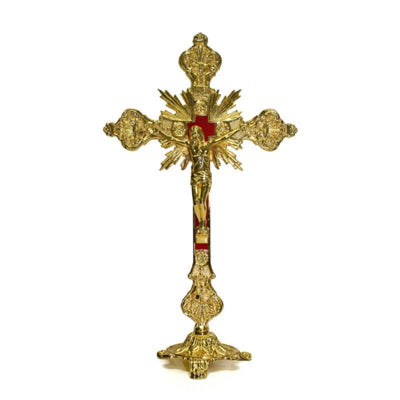 Gold Standing Crucifix  12