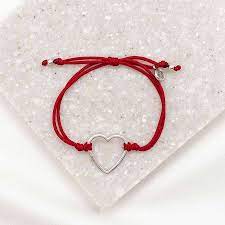 St Valentine's Day Single Heart Bracelet Silver Red 1 Heart Silver - Unique Catholic Gifts