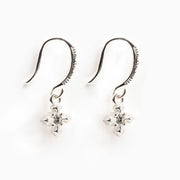 Silver "Brilliance" Crystal Faith Earrings - Unique Catholic Gifts