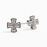 Faith Stud Earrings (Silver) - Unique Catholic Gifts
