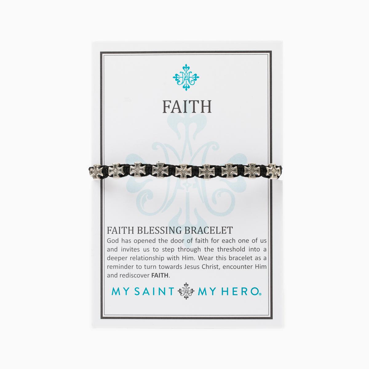 Faith Blessing Bracelet Silver Medals - Unique Catholic Gifts