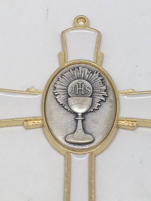 Gold Holy First Communion Chalice Cross - Unique Catholic Gifts