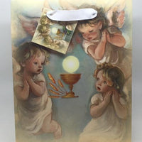 Holy First Communion Angels Gift Bag (Large)12" x 15" x 5" - Unique Catholic Gifts
