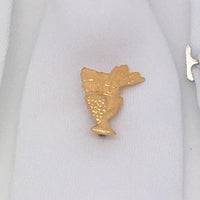 First Communion Tie with Gold Holy Communion Pin (White) - Unique Catholic Gifts