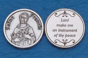 St. Francis Italian Pocket Token Coin - Unique Catholic Gifts