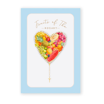 Fruits of the Rosary Card | Blue - Unique Catholic Gifts