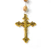 Miraculous Medal Olive Wood Rosary (Gold) - Unique Catholic Gifts