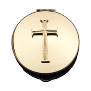 Gold Latin Cross Pyx   (1/2" X 2 1/8") - Unique Catholic Gifts