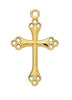 18k Gold over Sterling Silver Cross (13/16") - Unique Catholic Gifts