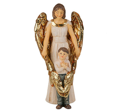 Guardian Angel with Boy Statue Hand Painted (4