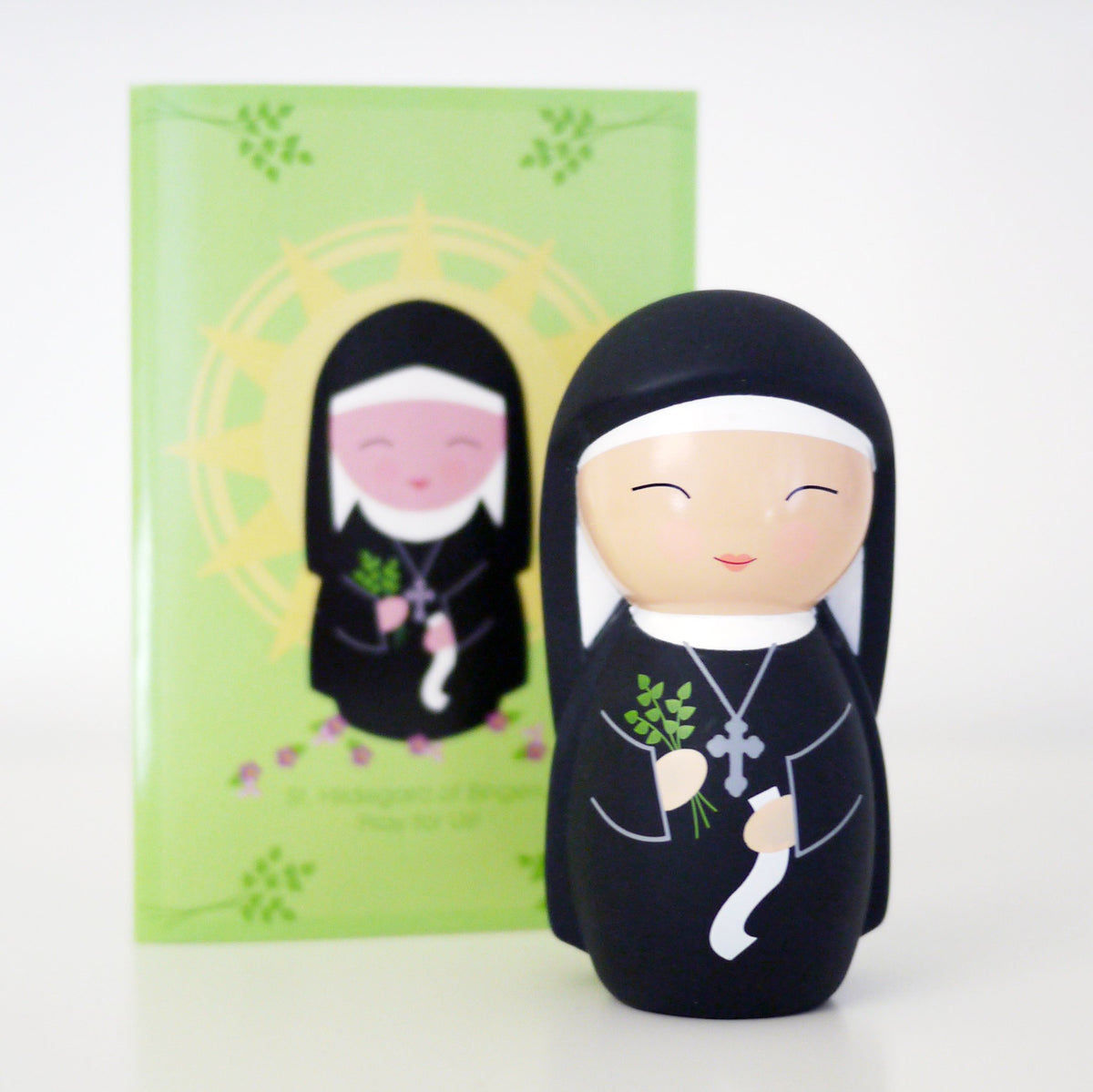 Saint Hildegard of Bingen Shining Light Doll - Unique Catholic Gifts